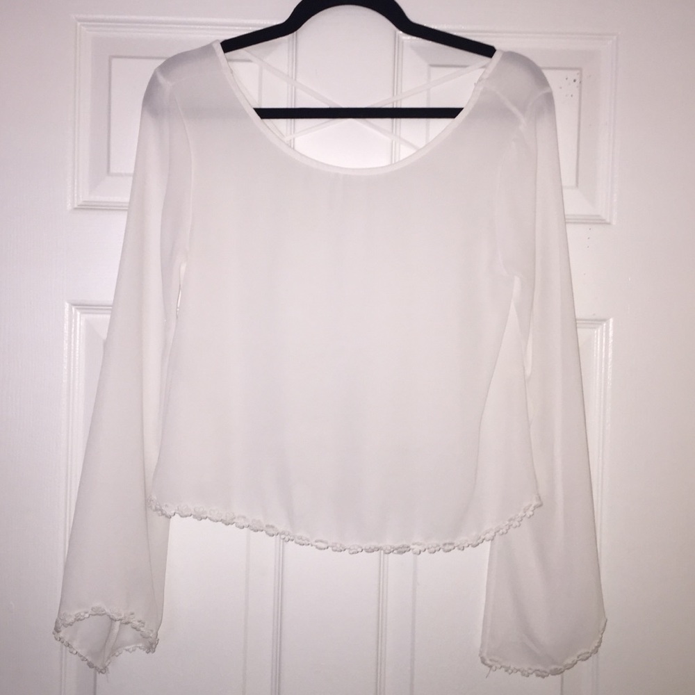 Lush Flowy Long Sleeve with Flower Detailing